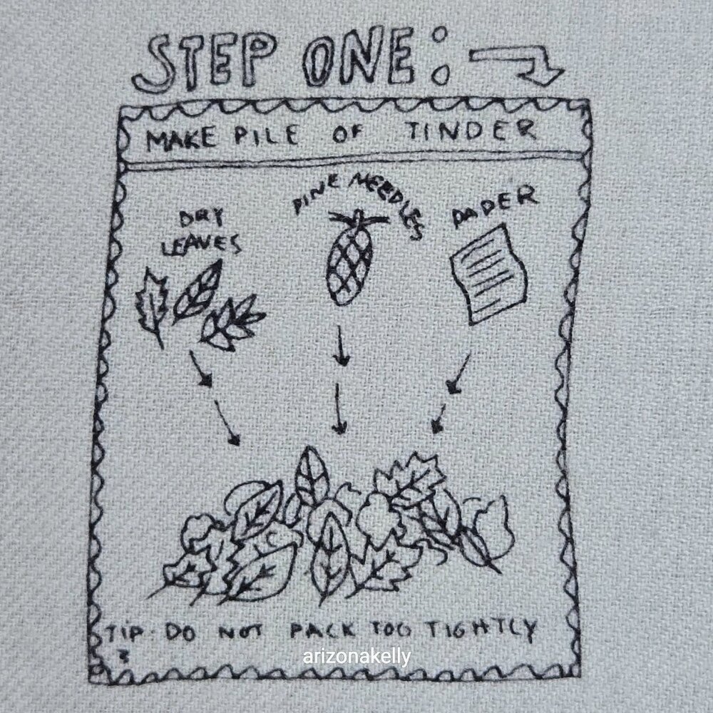 Madewell WOOL "How To Start a Campfire" Scarf Camping Outdoors Hiking Woods - Picture 5 of 11